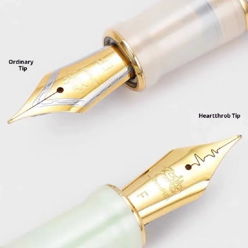 

JinHao Высококачественная перьевая ручка с иридиевым наконечником, обычное наконечник и наконечник с сердечком, каллиграфическая ручка калибра 2,6, фирменная офисная ручка