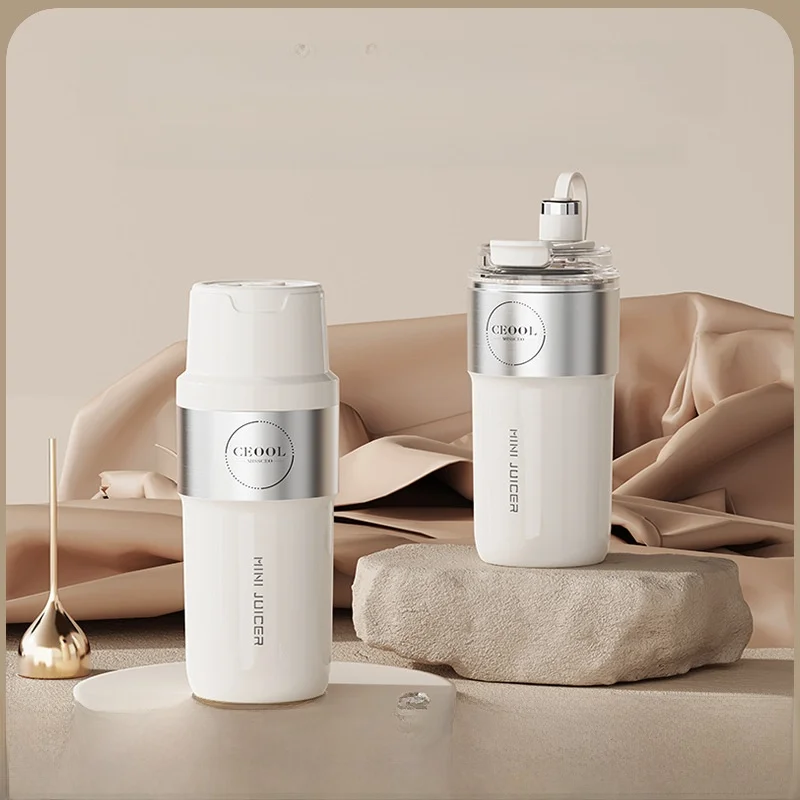 Copo Espremedor Portátil Sem Fio para Uso Doméstico, Tamanho Pequeno, para Sucos de Frutas e Vegetais, Multifuncional, Material Cerâmico