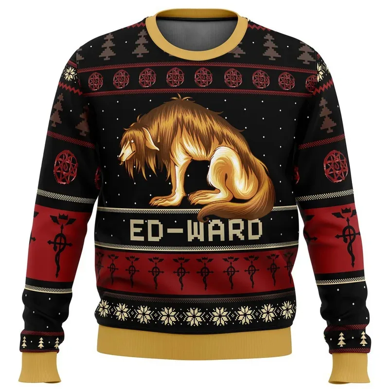 

2026 King Leon Simba Christmas sweaters, gifts, Santa Claus, men's autumn and winter new fleece tops, fashionable