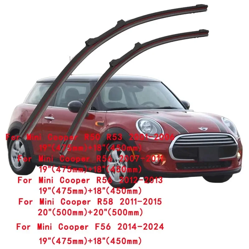 

For Mini Cooper 2001-2004 Car Windshield Wiper Blade Front Windscreen Brushes Washer Accessories Cleaning Replacement Parts