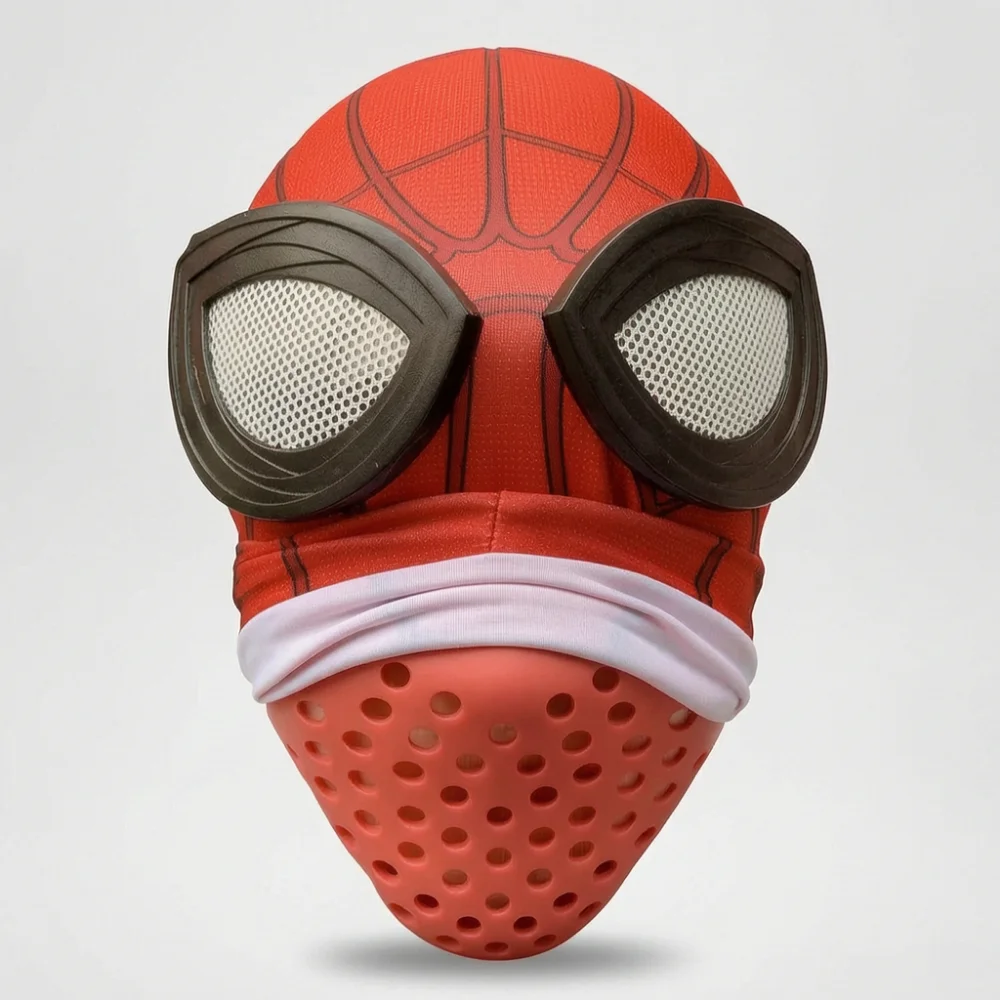 Mask Cosplay Halloween Half Face Shell Anime Spider Mini Silica Black Nose Mouth Cover Support Prop 3 Colors