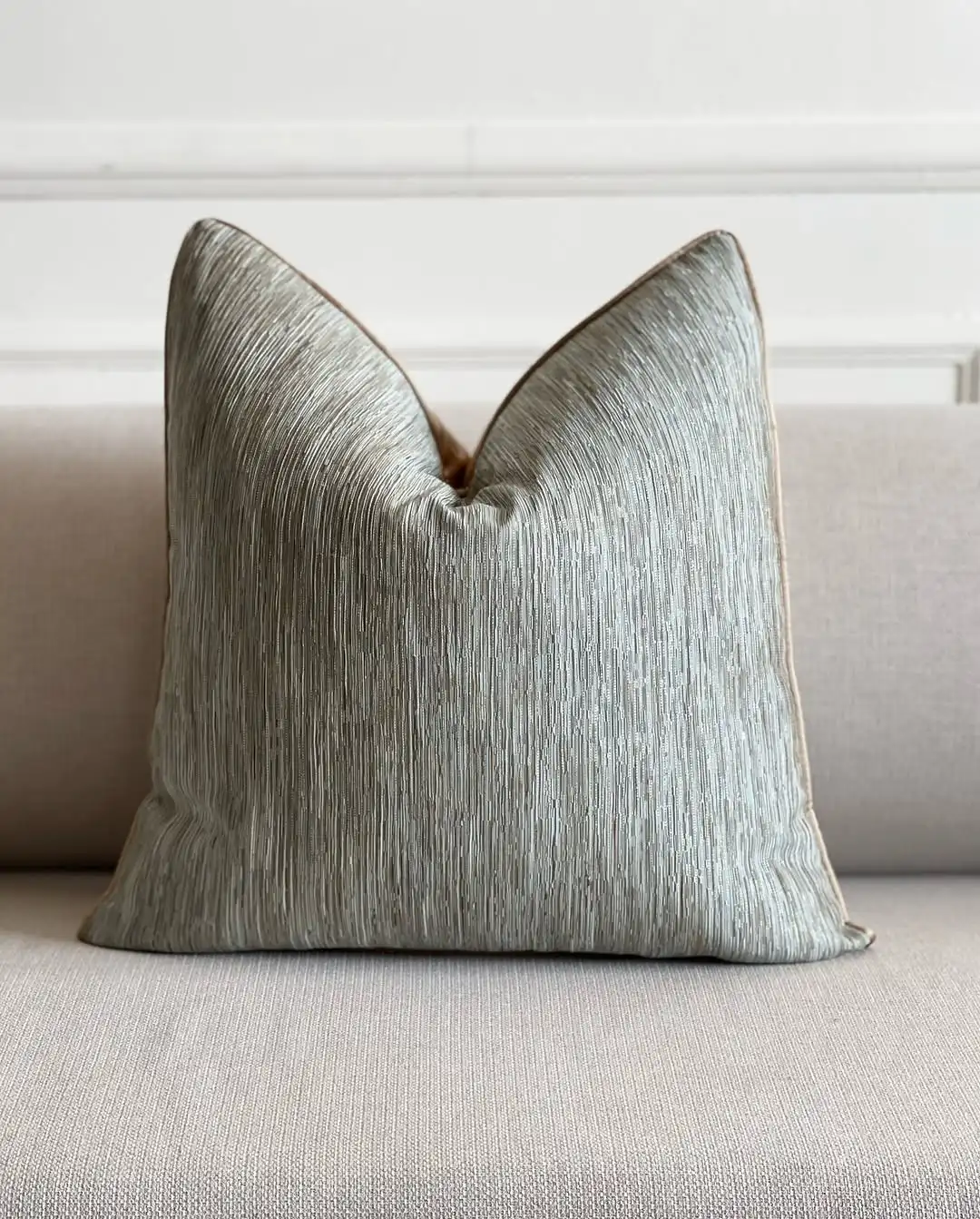 Home Decor Luxury Cushion Cover Beige Grey 18x18inch 20x20inch Strip Pillow Cover Soft Cozy for living Room Bed Room