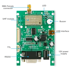 UHF Schriftsteller Tags 860-960Mhz TTL232 USB Interfance 1port RFID Reader Modul Für Arduino Raspberry