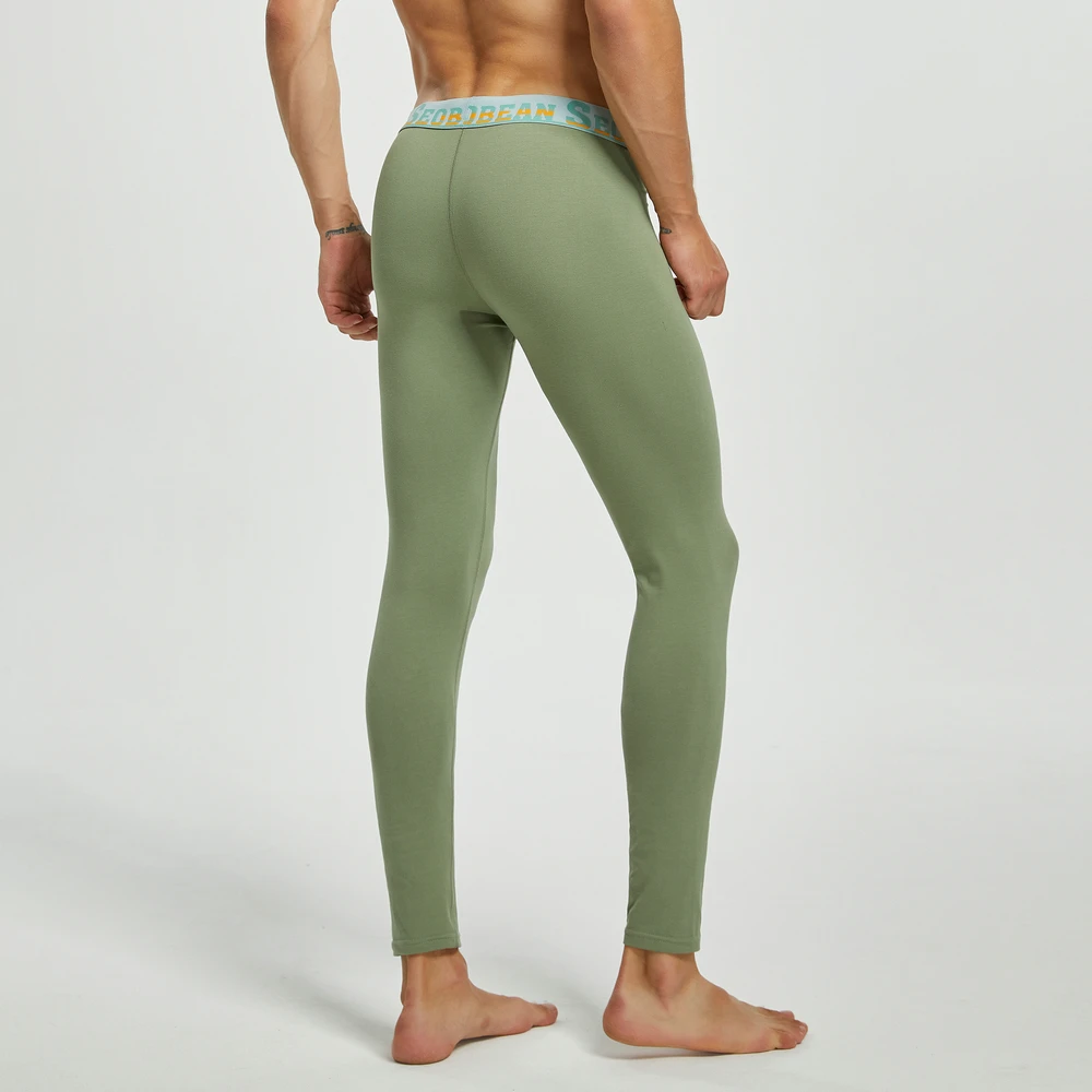 2024 NEW SEOBEAN MENS CLASSIC SOLID COTTON LONG JOHN UNDERWEAR