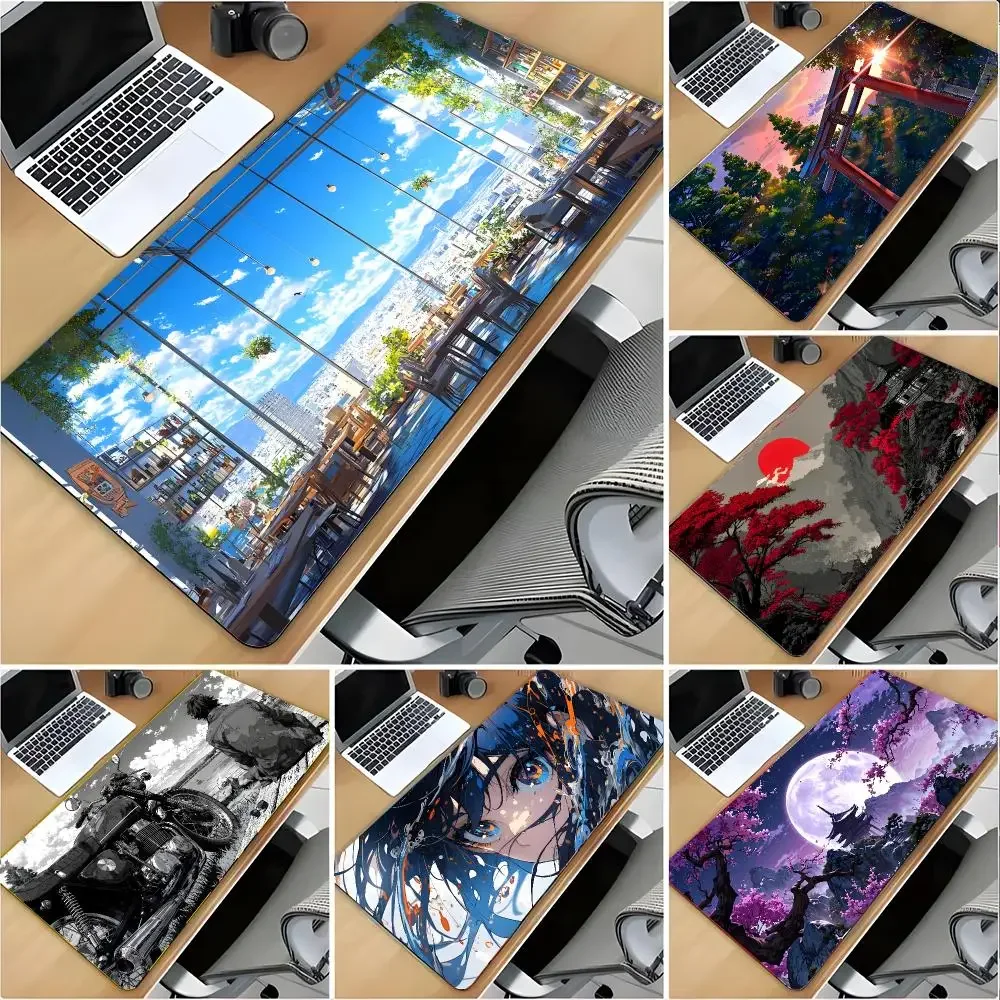 Concept Culture Two Dimensional Mouse Pad Large Mouse Pad Desk Mat Non‑Slip Gaming Board Game Mat with Stitched Edges