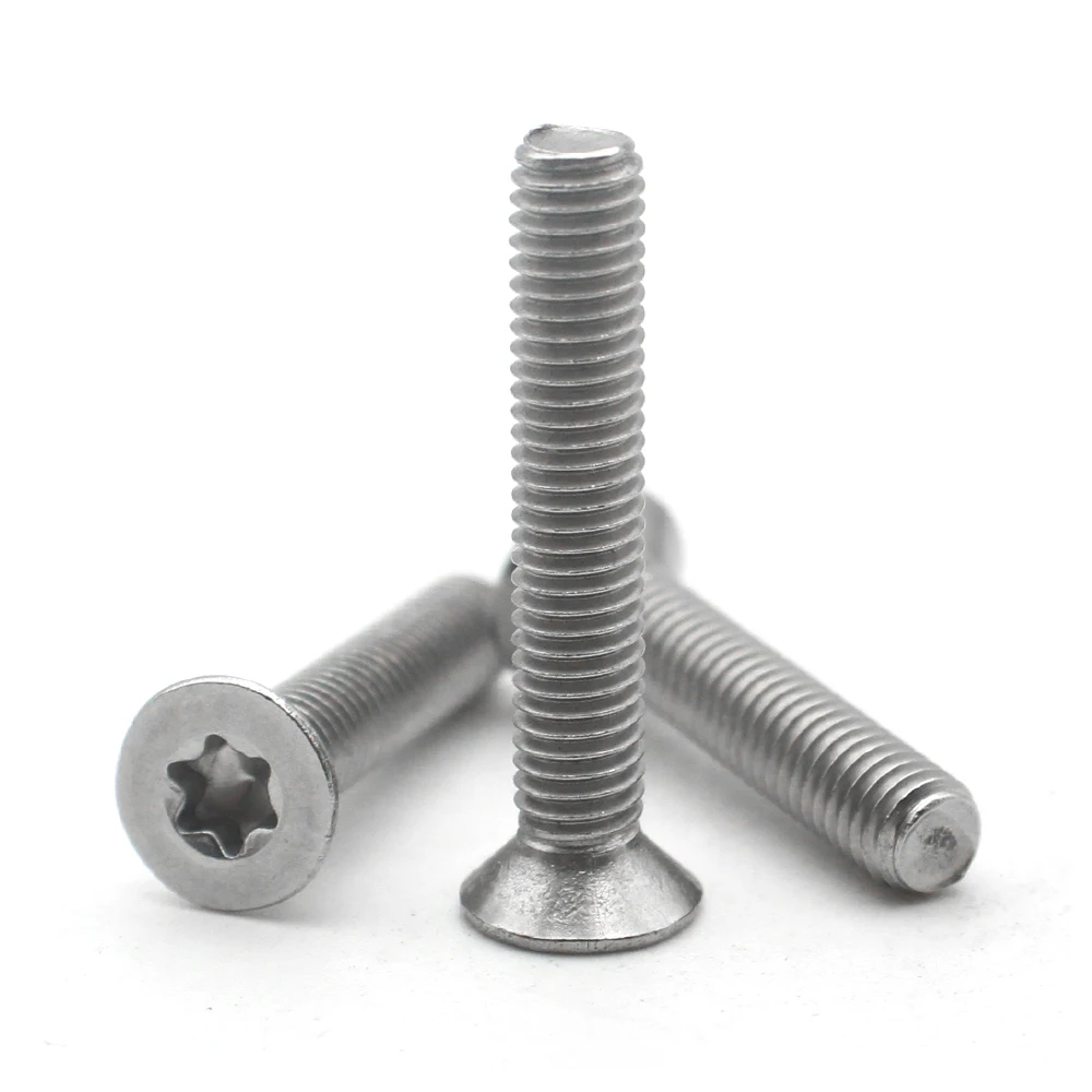 5-50 шт. M1.6 M2 M2.5 M3 M4 M5 M6 M8 304 Шестигранный винт Torx с потайной головкой и плоской головкой CM GB2673 Длина = 3-55 мм