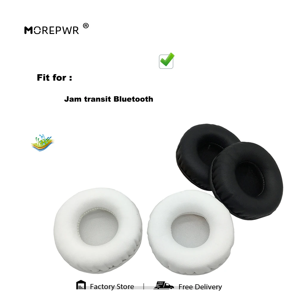 

Morepwr New Upgrade Replacement Ear Pads for Jam transit Bluetooth Headset Parts Leather Cushion Velvet Earmuff Sleeve Cover