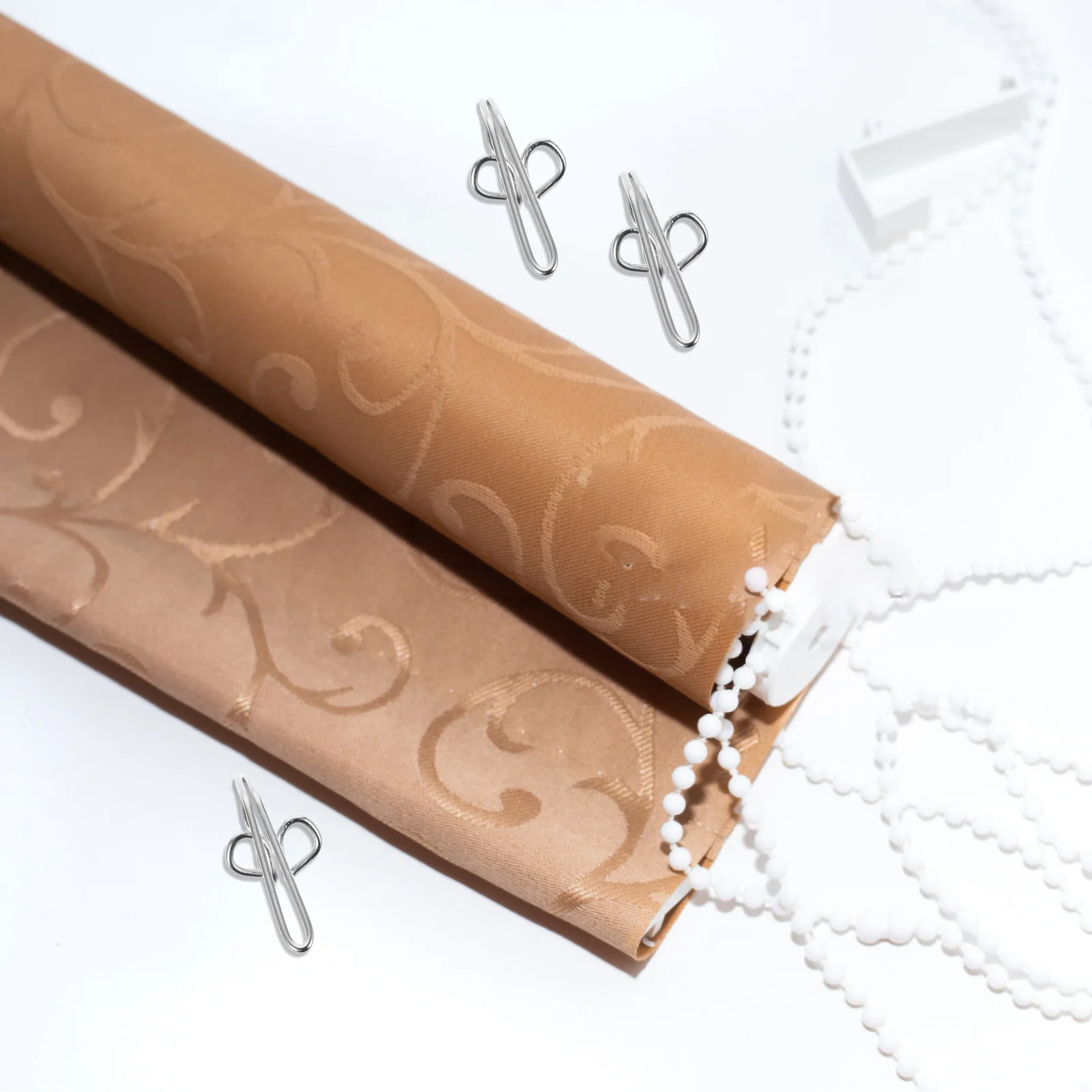 

30Pcs Silver Metal Curtain Hooks Strong Hold for Heavy Curtains Drapery Rod Accessories Shower Curtain Hanging Hooks