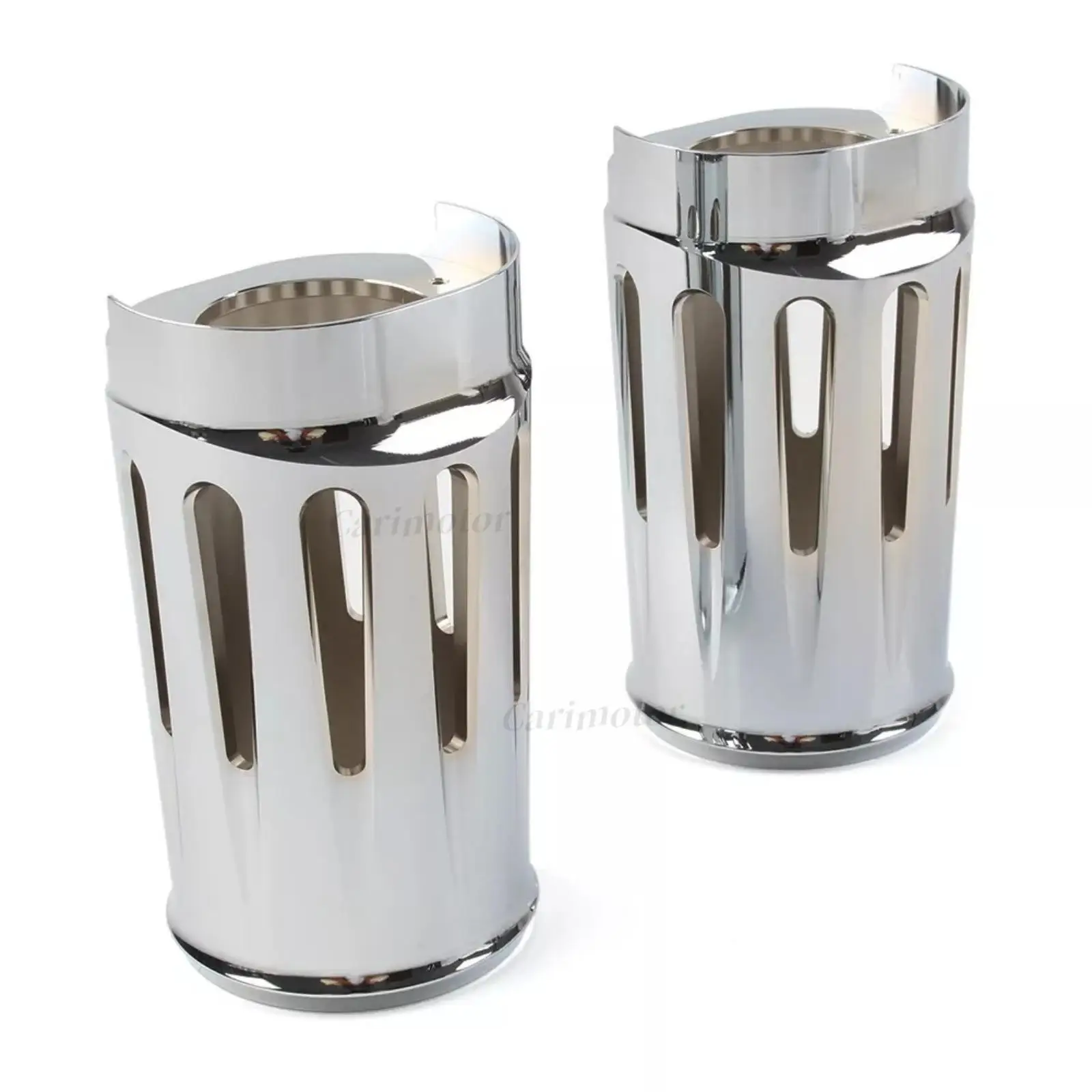 

Chrome For Harley Electra Street Road Glide King CVO Fork Boot Slider Covers