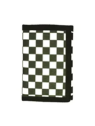 boy and girl Checkered Print Fold Over Small Wallet Pocket Wallet Small Purse ID Window Tri-Fold Men Wallet Mini Thin Lightweigh