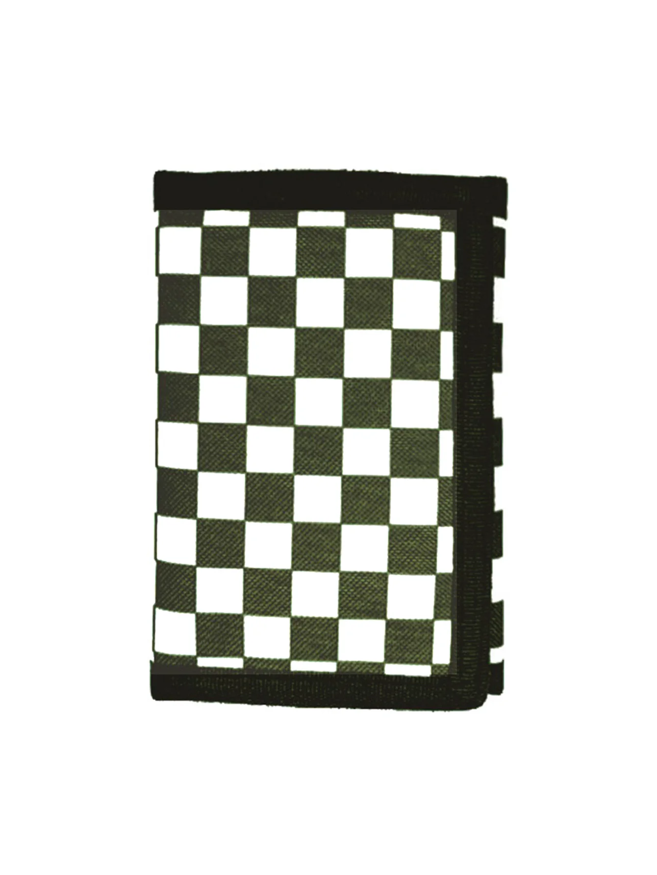 boy and girl Checkered Print Fold Over Small Wallet Pocket Wallet Small Purse ID Window Tri-Fold Men Wallet Mini Thin Lightweigh