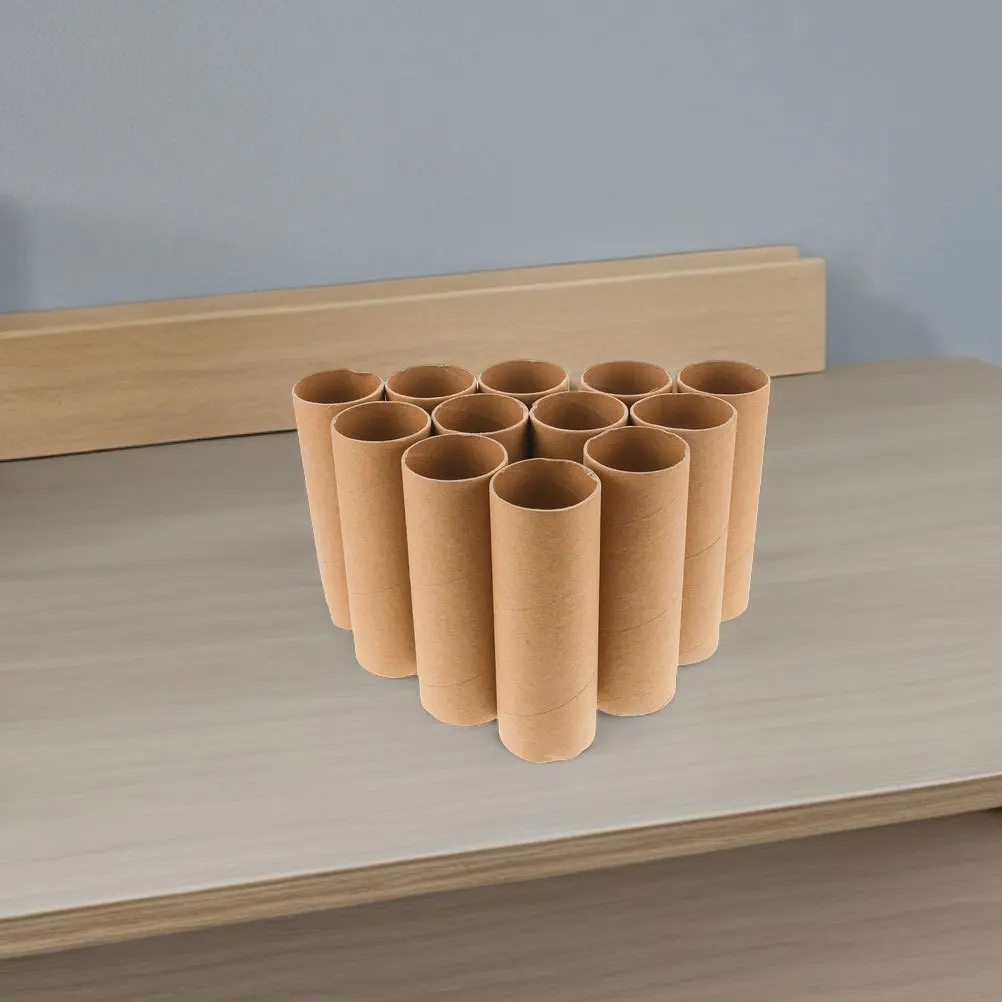 20 قطعة أنابيب من الورق المقوى المستديرة 15 سنتيمتر أنابيب ورقية عادية للحرف اليدوية مواد الكتابة على الجدران مشاريع فنية تعليمية رياض الأطفال