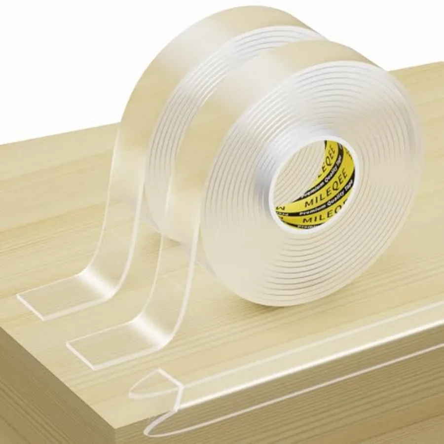 Clear Edge Protector Strip, 19.68FT Total,Sharp Edge Wrap Cover Tape, Self Adhesive Protective Bumper Guards for Cabinet Door D