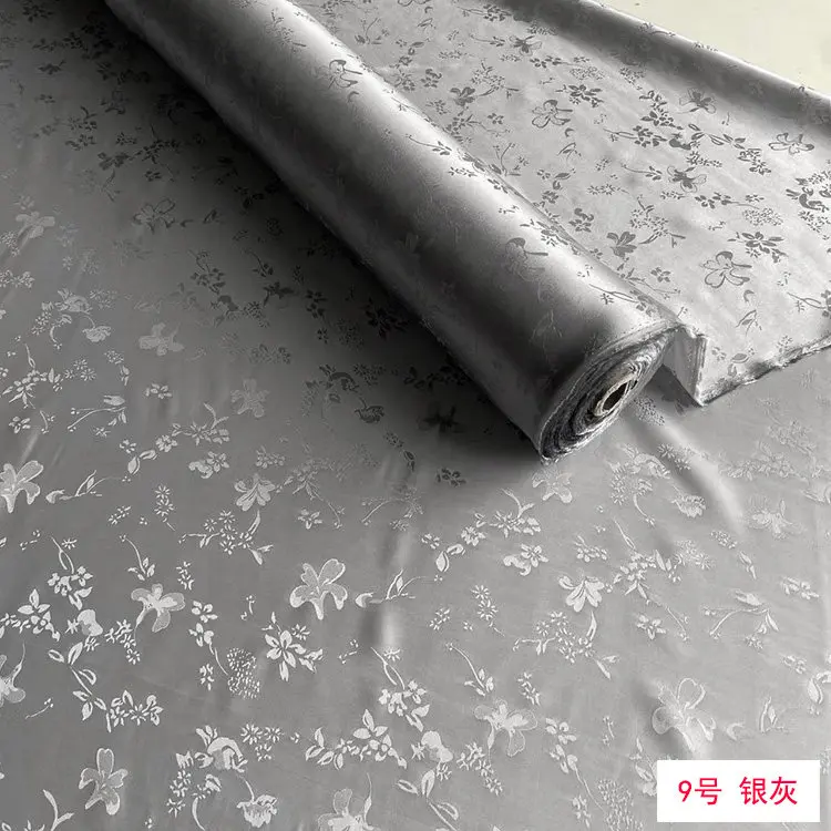 Xiaomantuo Spring/Summer Silk Jacquard Satin Fabric Silk Flat Cut Han Chinese Clothing Cheongsam Chinese Style DIY Fabric