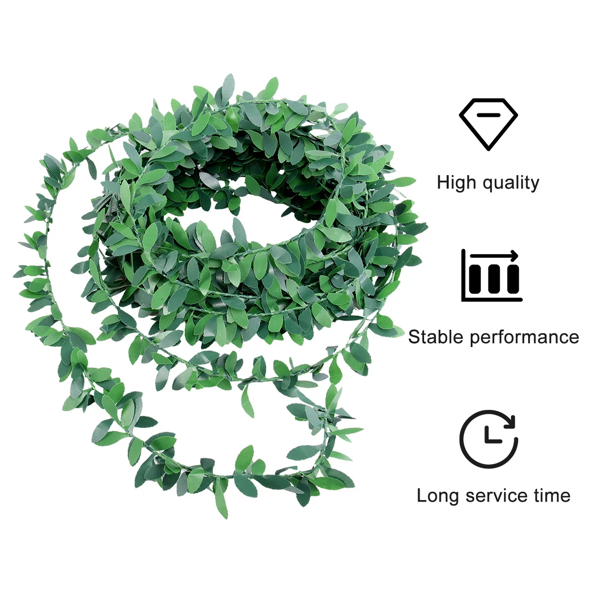 

Green Leaves Garland Artificial Simulated Vine Flexible Iron Wire Natural Look Wedding Party Home Decoration DIY Headband