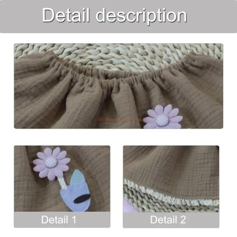 

96GC Baby Bib Feeding Bib for Infant 6 Layer Saliva Towel Breathable Drooling Apron