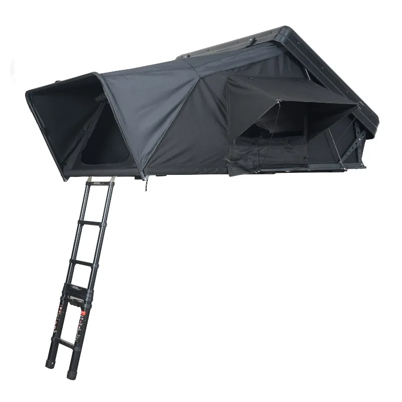 Outdoor camping hard shell roof tent rollover folding heightened quick open rainproof