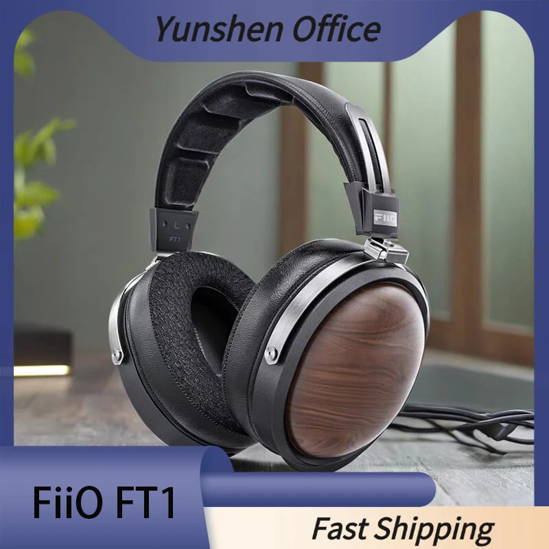 

FiiO FT1 HIFI Wired Headphones Walnut Wood Earphones 60mm Dynamic CCAW Nanowood Fiber Composite Diaphragm PC Game Headphones