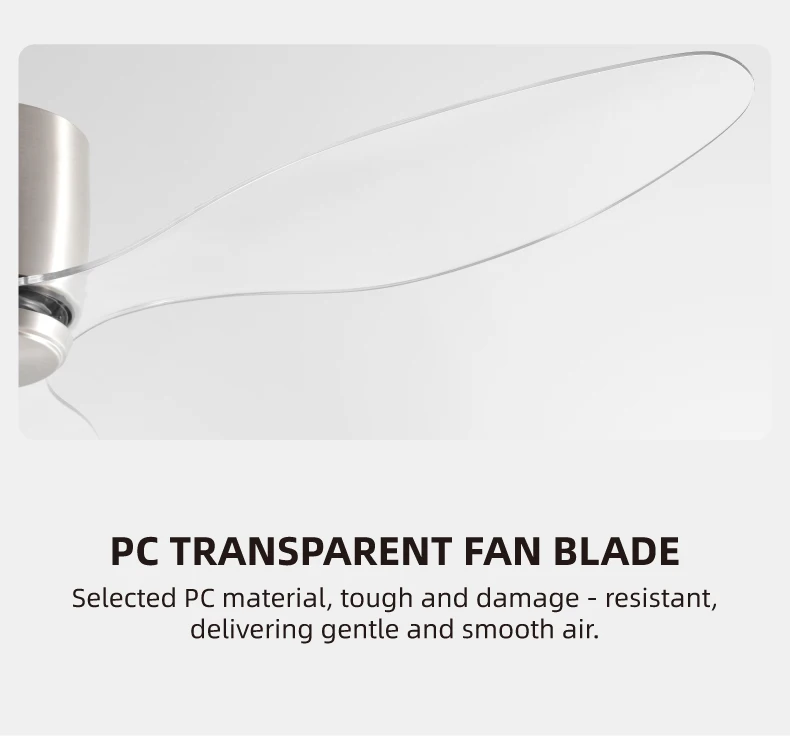 42/52-Inch Ceiling Fan with Transparent Blades and Remote — detail 17