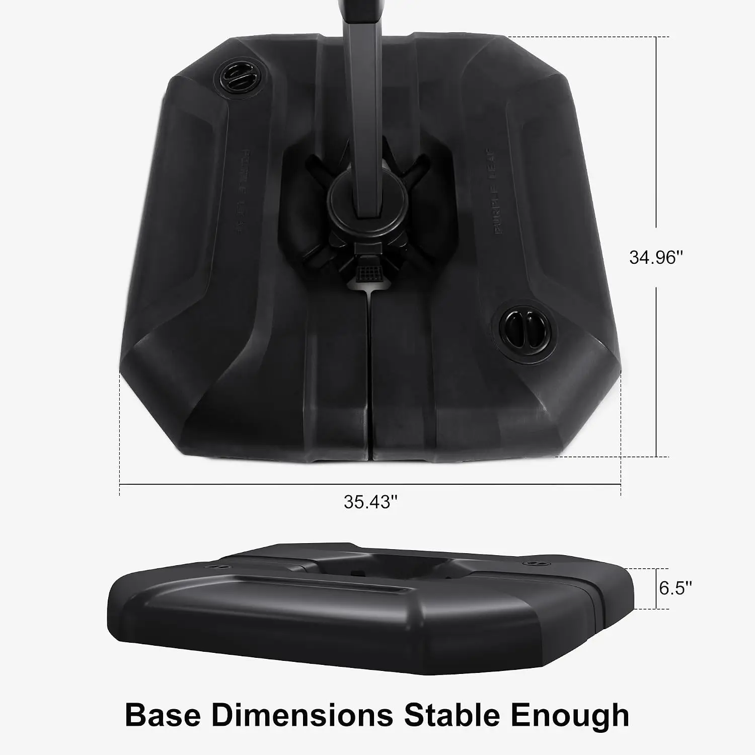 Base Purple Leaf Courtyard Umbrella Seat SBL4090 Water and Sand Filling Heavy Weight Base Offset Cantilever Umbrella Outdoor Umbrella Seat 200 Pounds