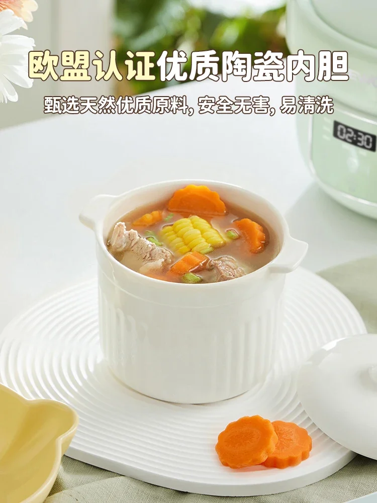 220V Versatile Slow Cooker for Baby Food and Soups with Unique Water Separation Design