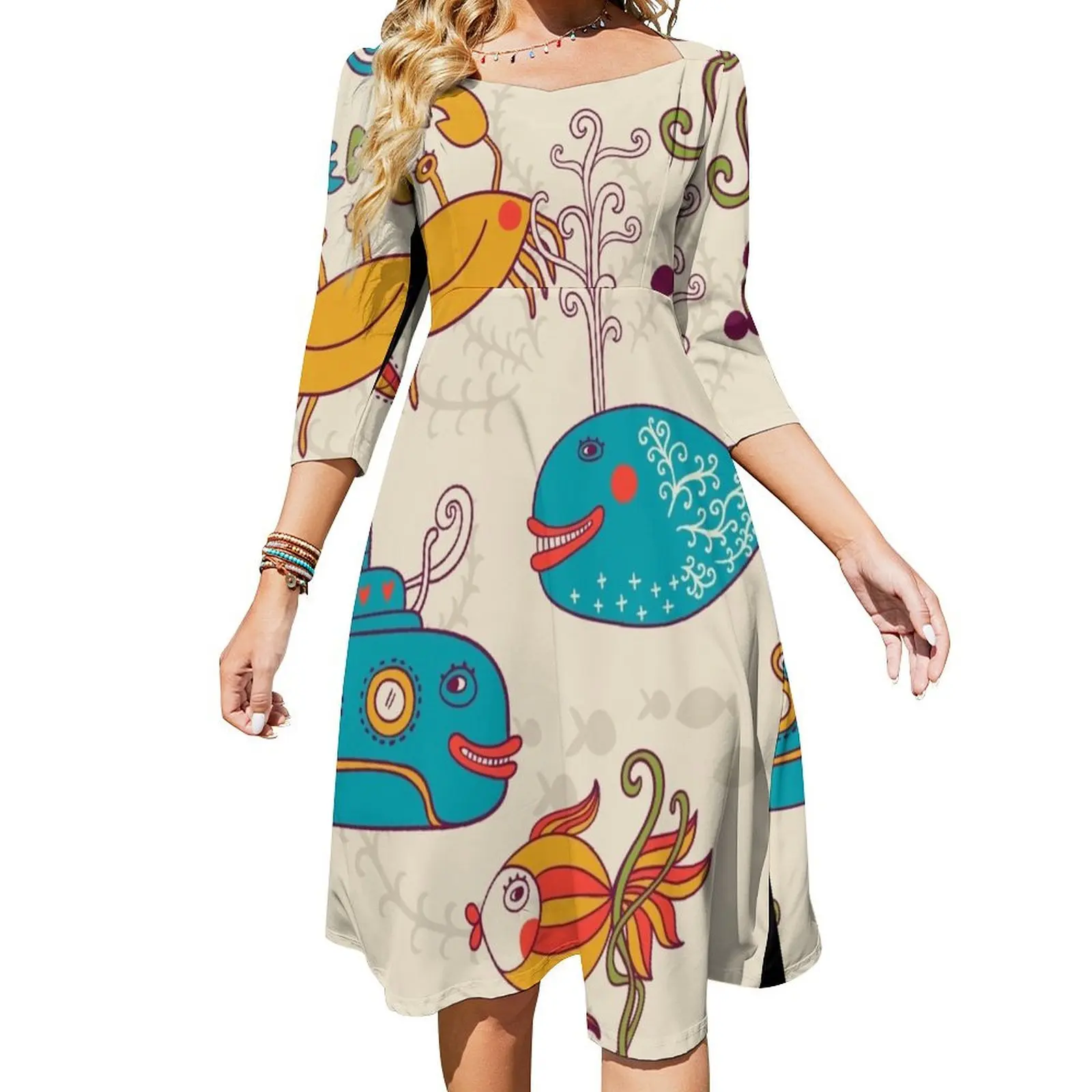 

See The Sea Flare Dress Women's summer long dress sensual sexy dress for women women's summer jumpsuit summer