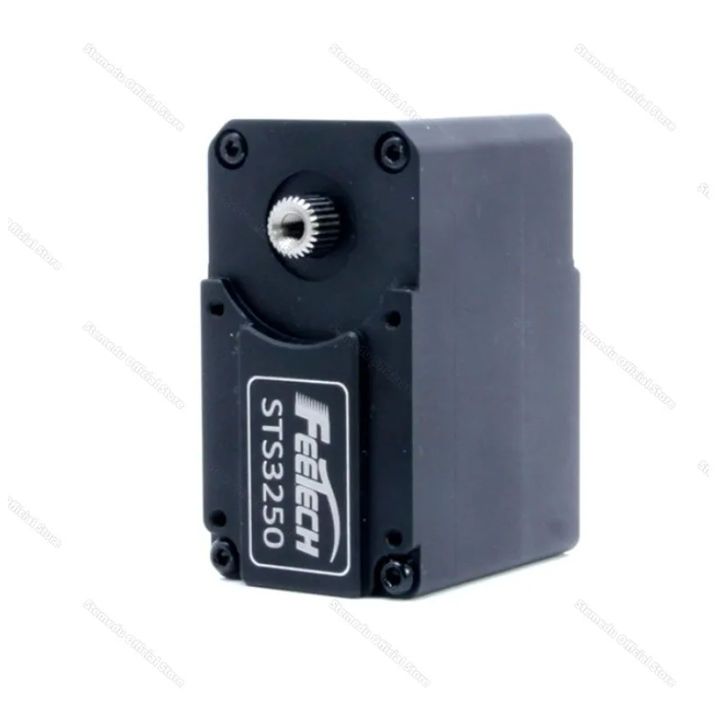 Feetech sts3250 12v 50kg codificador magnético eixo duplo protocolo ttl servo 360 graus servos de feedback de metal completo para braço robótico