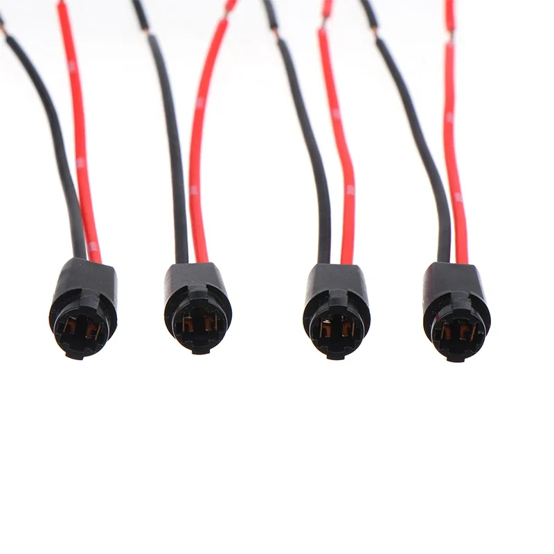 5Pcs T5 LED Bulb Holder Socket For 1.2W W3W Width Instrument Light Socket LED T5 Light Bulb Plug Extension Cables Harness
