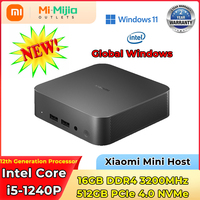 Xiaomi Mini Host PC Desktop Computer I5-1240P Intel NUC 16GB DDR4 RAM 512GB SSD HDMI2.1 Windows 11 Small Size Portable WiFi6