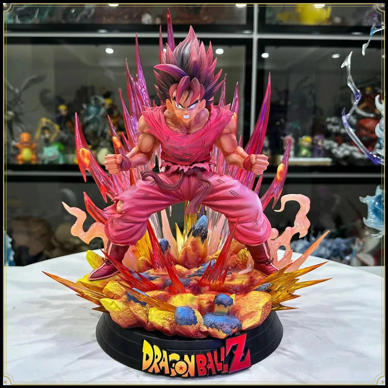 2026 New 38cm Anime Dragon Ball Z Figure PVC Collection Model Toys Gifts Kaiouken Goku Action Figure Christmas Gift