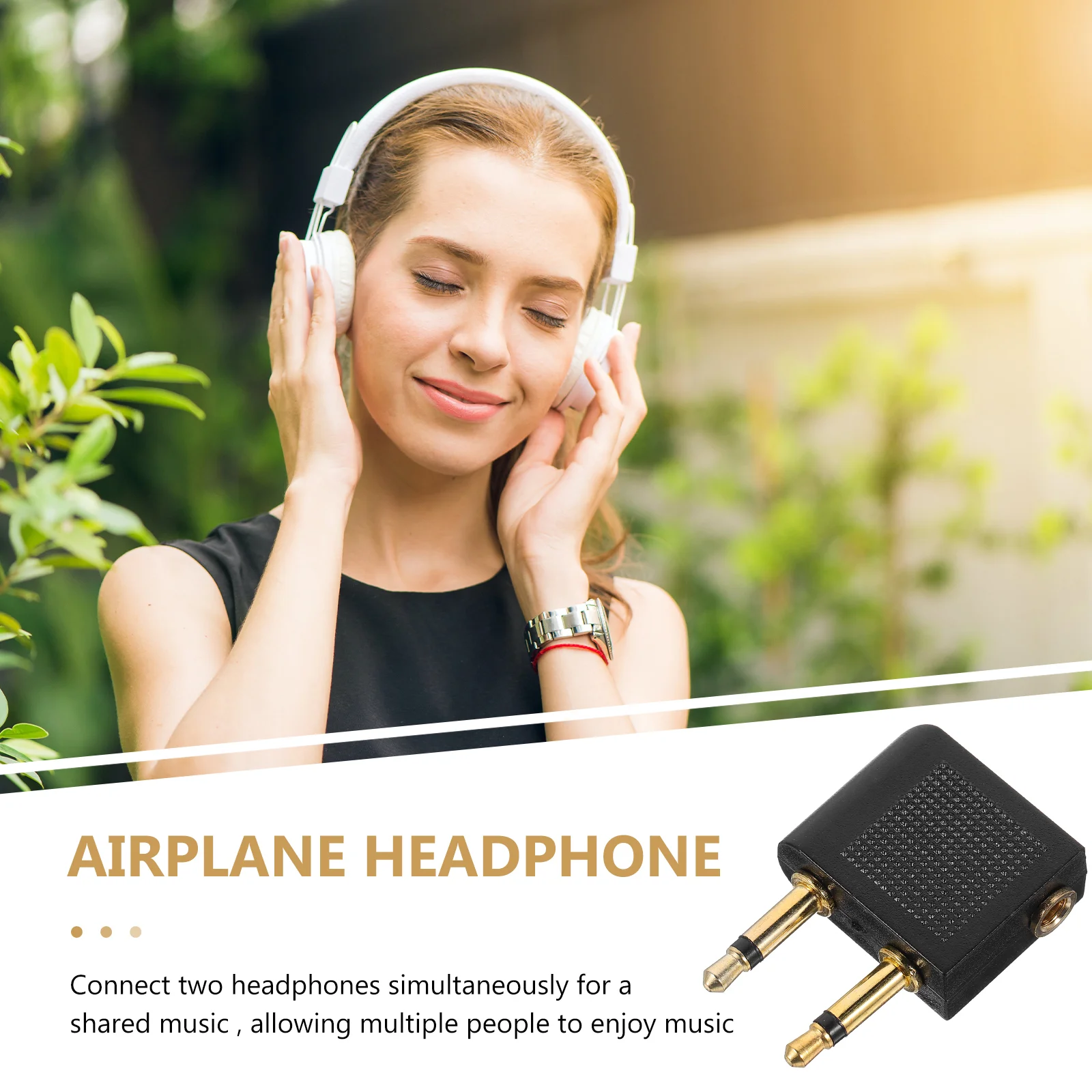 5 buah konektor adaptor Headphone Zinc Alloy Airline Earphone untuk sistem hiburan pesawat Audio