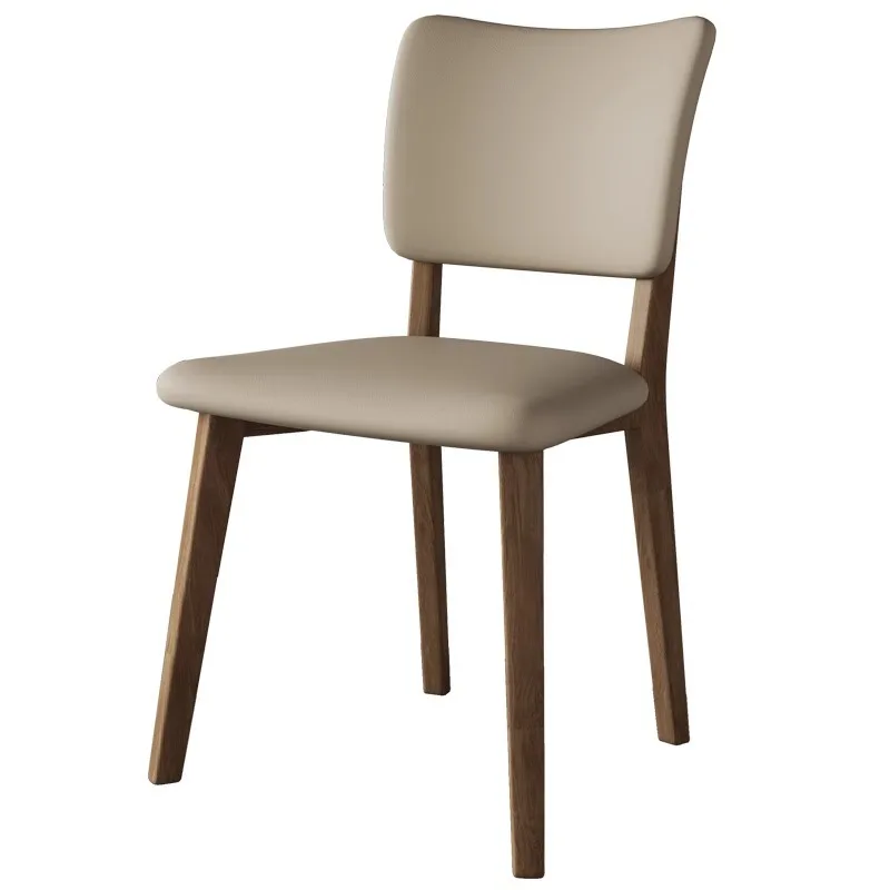 

Solid wood dining chairs, home use cream style modern minimalist backrest dining table chairs, wabi sabi style antique
