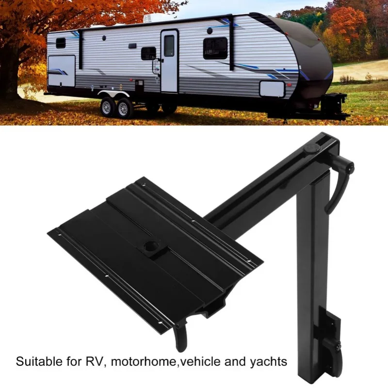 Adjustable Table Legs Black Heavy Duty Removable 360° Rotation Oxidized Lightweight for RV Yachts Removable Table Leg