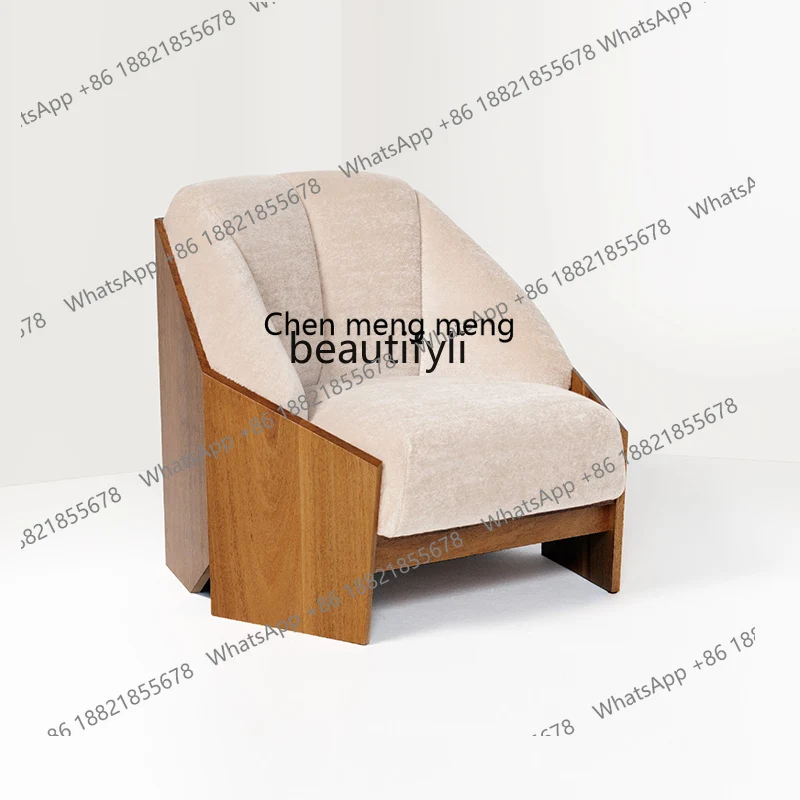 Furniture Designer Armrest Backrest Couch Log Silent Style Small Apartment Balcony Living Room Nordic Minimalist