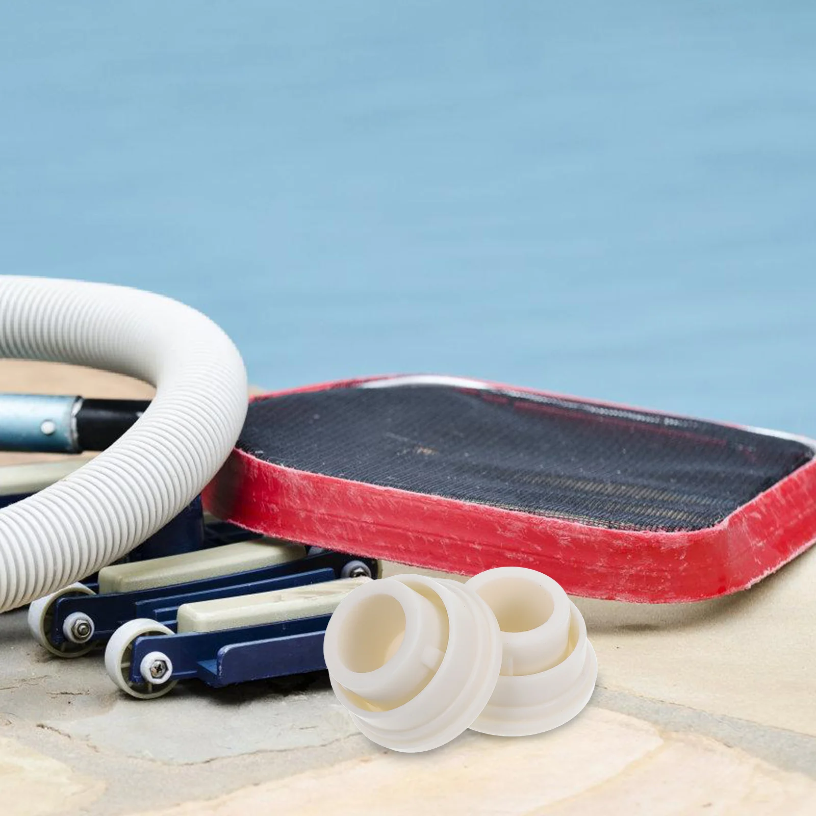 2 قطعة مصدات مطاطية لسلم حمام السباحة سدادات شديدة التحمل لحماية سلامة حمام السباحة الداخلي قطع غيار أغطية السلم #6