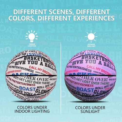 Pelota de baloncesto que cambia de Color de PU suave de alta calidad talla oficial 6/7 para hombres y mujeres pelota de juego de entrenamiento interior pelota de calle al aire libre