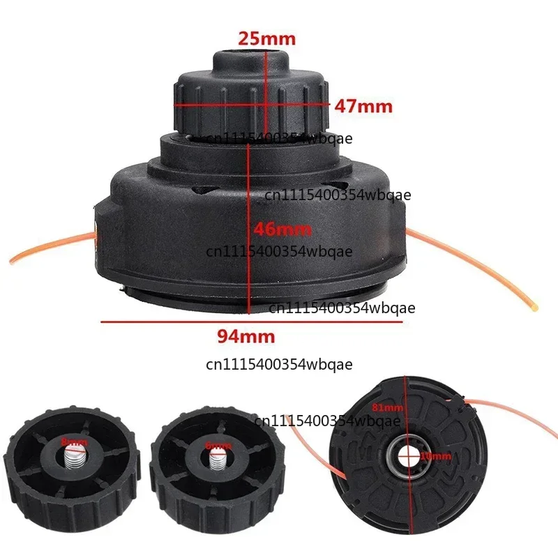 ZOCI-FOR Trimmer Head Kit Hardened Plastic Split Mowing Head Line Spool Knob Spring For EXPAND-IT String Trimmer Parts