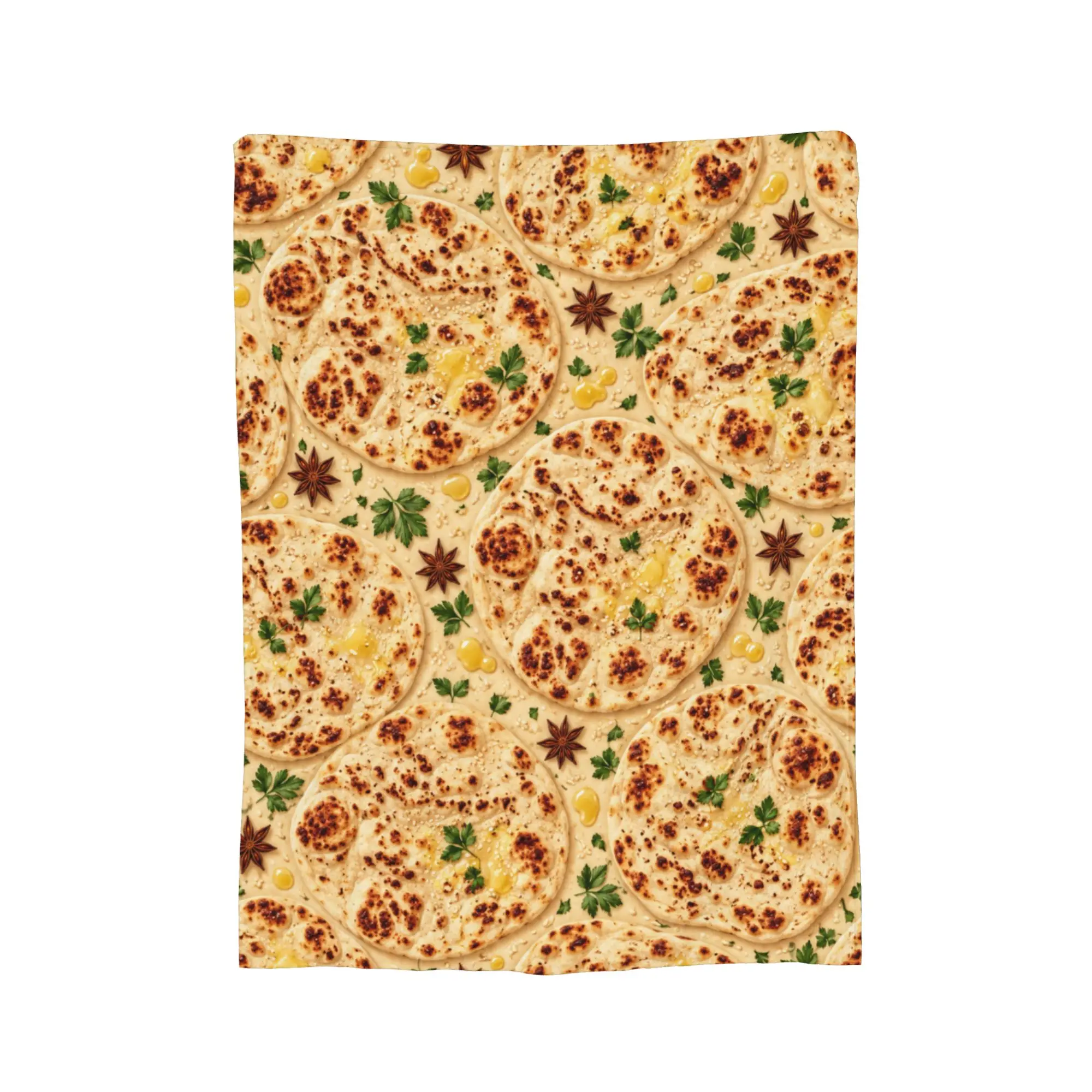 Fresh Herb Pizza Flannel Blanket Winter  Soft Throw Blanket for Girls Boys Bedroom Funny Bedspread Sofa Bed Cover