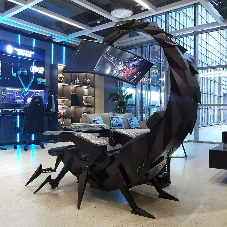 Cluvens Ergonomic Scorpion chair cockpit Comfortable Recliner OEM zero gravity cockpit gaming home office workstation recliner