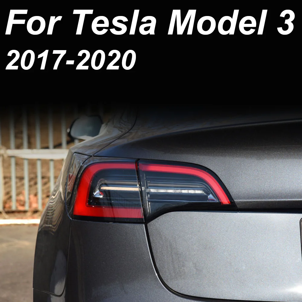 

For Tesla Model 3 2017-2020 LED Taillights Rear Warming Stop Brake Lamp Yelow Turn Signal Lights Fog Lamp Car Accessories