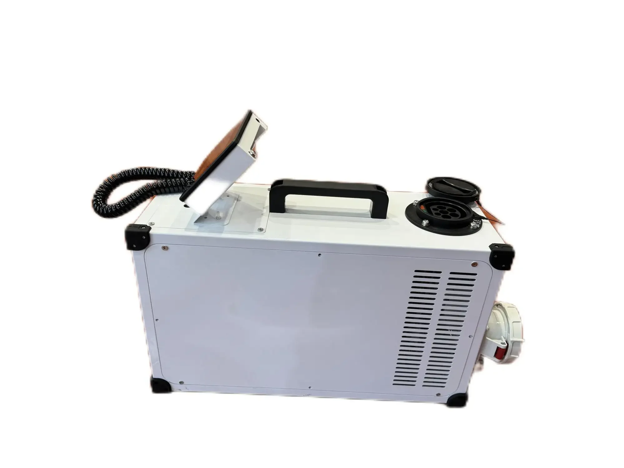 شاحن EV محمول DC 31kw GBT CCS2 CCS1 شواحن EV المتنقلة لمحطات الشحن السريع مع شاشة إزالة كابل الربيع