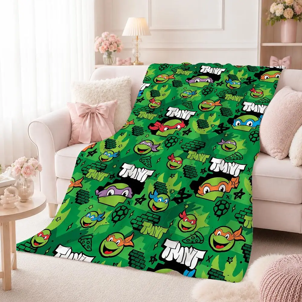 Mutant and Ninja Turtles Throw Flannel 240g Blanket Soft Skin-friendly For Sofa Nap Air-Conditioned Room