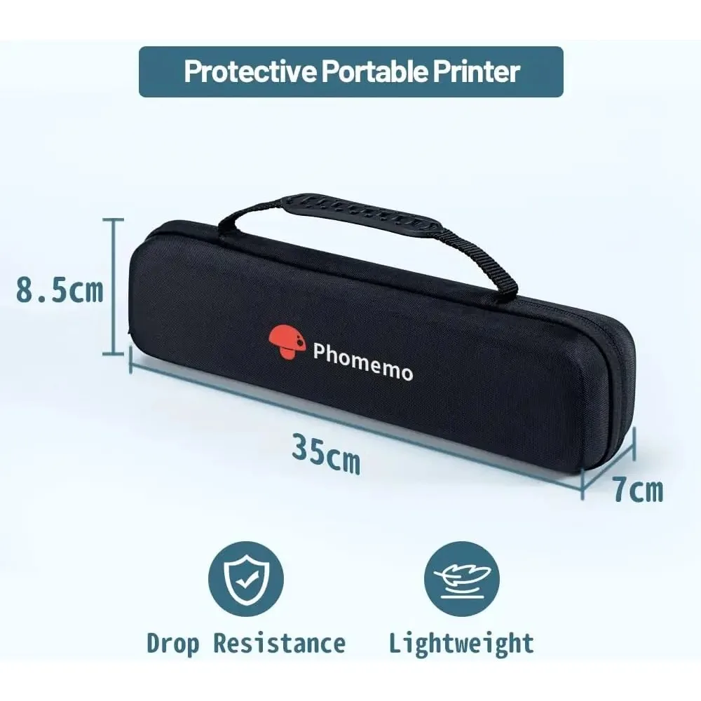 Phomemo M08F A4 Printer Black Bag, Portable Bag Compatible M08F, HPRT MT800/MT800Q Portable Thermal Printer(Box Only)