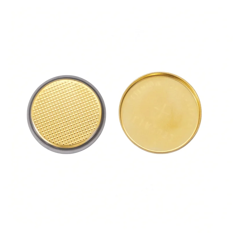 TiN Plated Coin Cell Case LIR2032/CR2032, 316SS 20x3.2mm Battery Shell / Battery Housing for Li-ion Battery R&D, 10 Sets/Pack