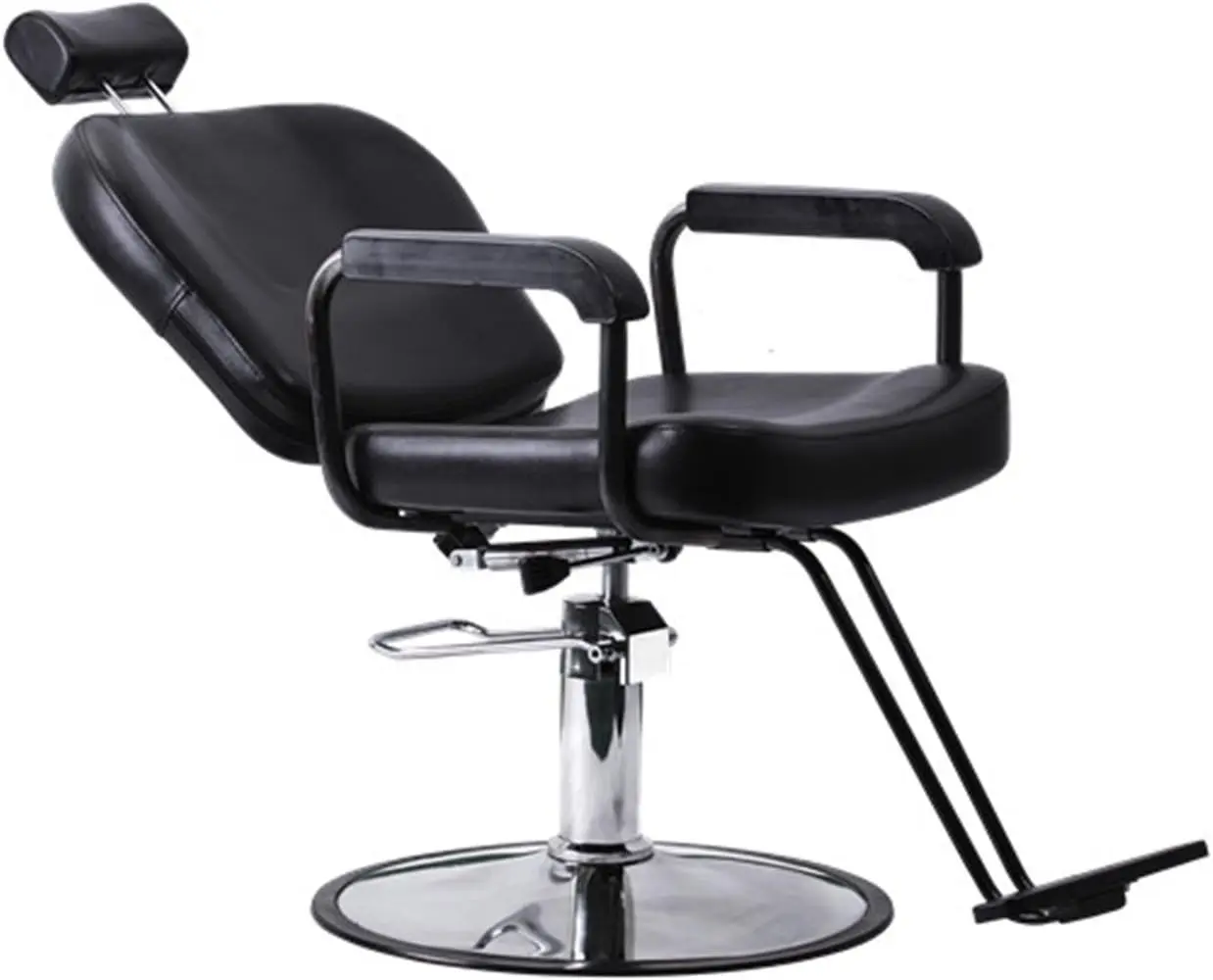 Vintage zwarte styling salon shampoo kappersstoel