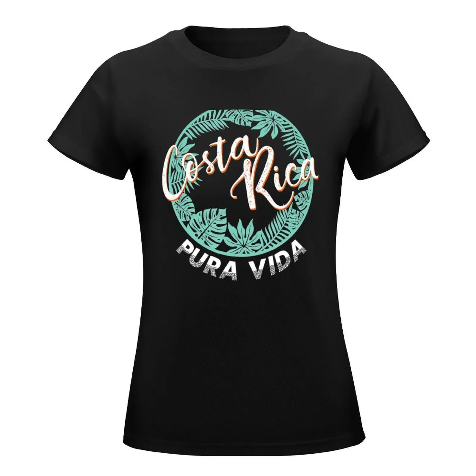 Costa Rica Pura Vida Beach,Travel Costa Rica Pura Vida T-Shirt cute clothes plus size tops black t shirts for Women