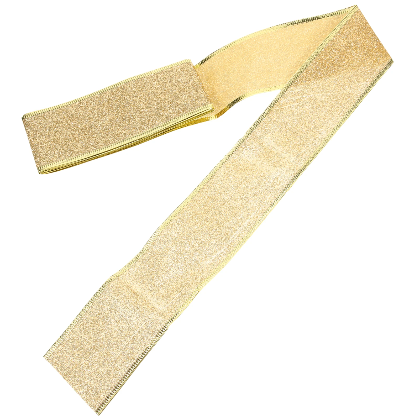 

200Cm Glitter Ribbon Christmas Decorative Band Tree Decoration Wedding Sewing Craft Accessories Silver Flocking Cloth