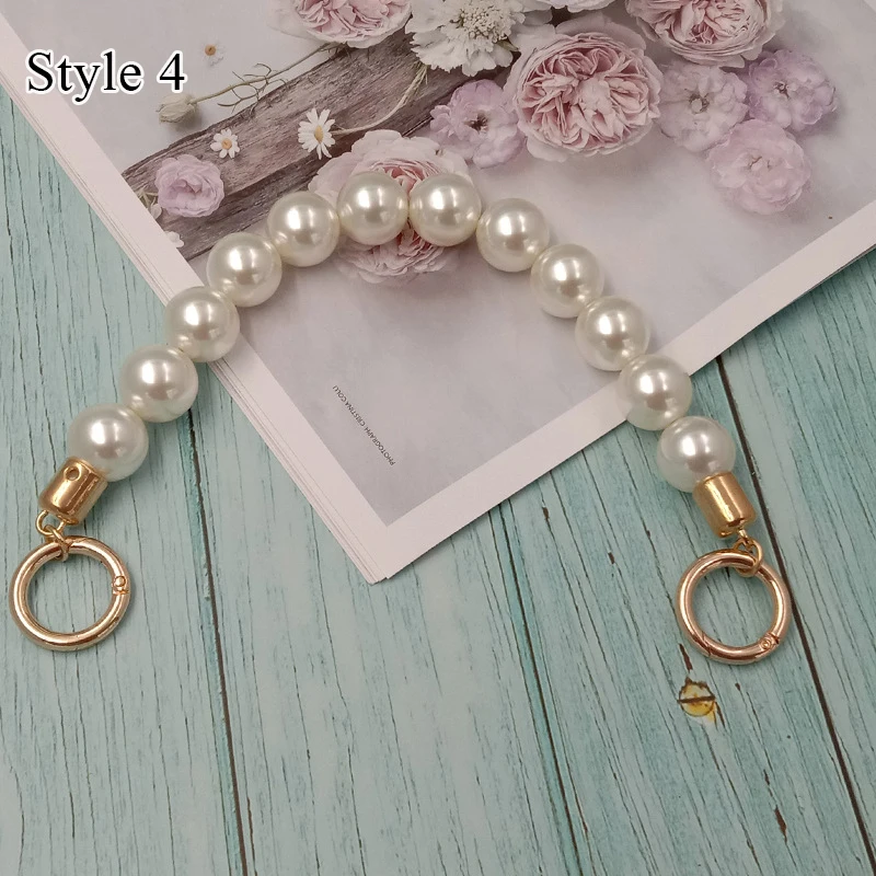 Imitation Pearls Bag Chain For Handbag Short Beaded Chain Handbags Handles Women\'S Purse Belt Diy Replacement Bag Accessories