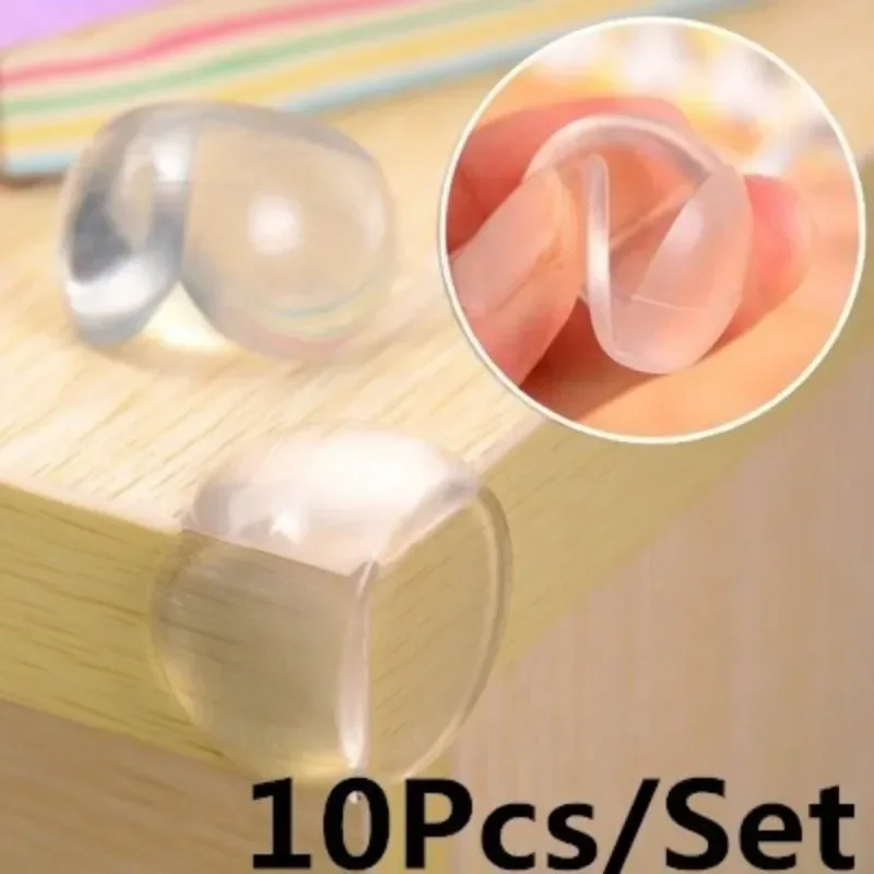 Practical Transparent Soft Silicone Table Corner Protector 4/10Pcs Thick Baby Safety Edge Cushion Desk Home Protection Supplies