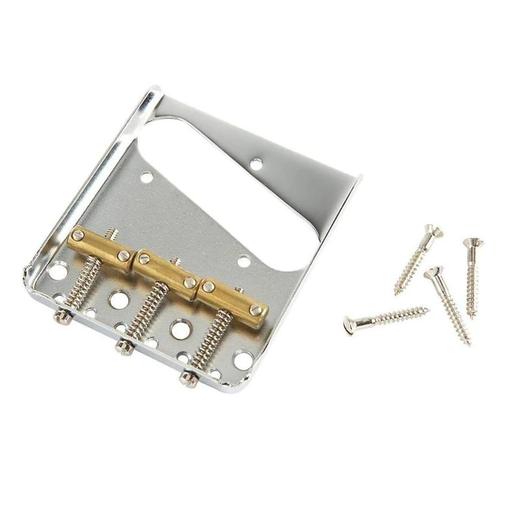 

Guitar Bridge Assembly with 3 Brass Saddles for American Vintage and Mexican Vintage TL Guitar